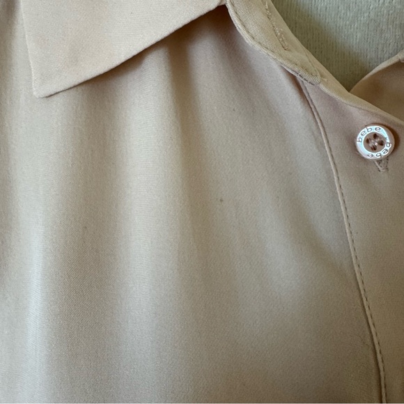 Bebe silk fit and flare long sleeve shirt dress size XS Measurements - Picture 6 of 9